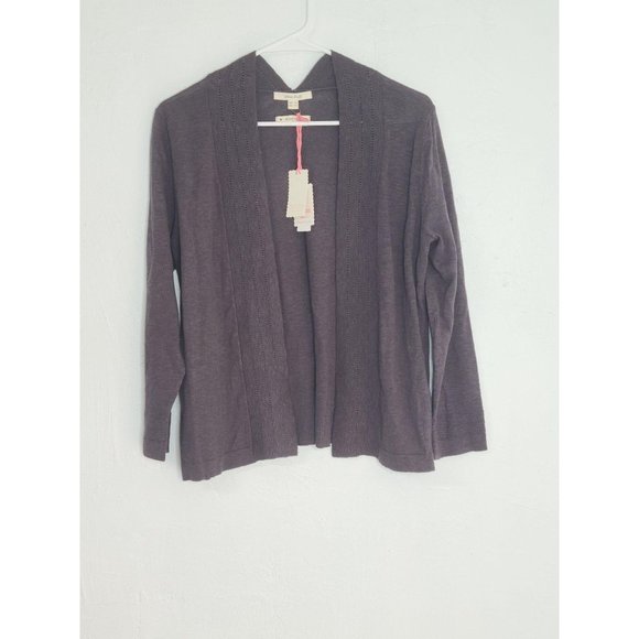 White Stuff River linen blend cardigan coal gray M - Picture 2 of 11